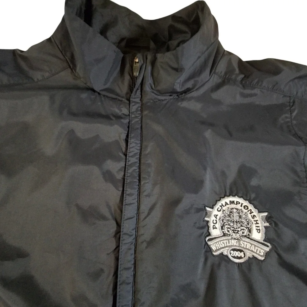 Vintage Nike‎ Golf Convertble Jacket Mens XL Black 2004 PGA Whistling Straits